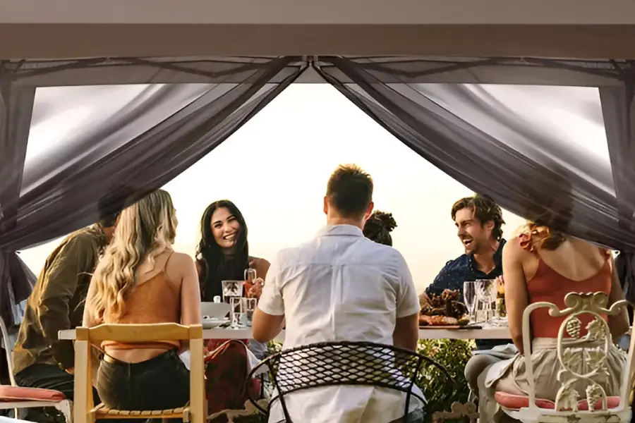 heavy duty pop up gazebo with mosquito netting